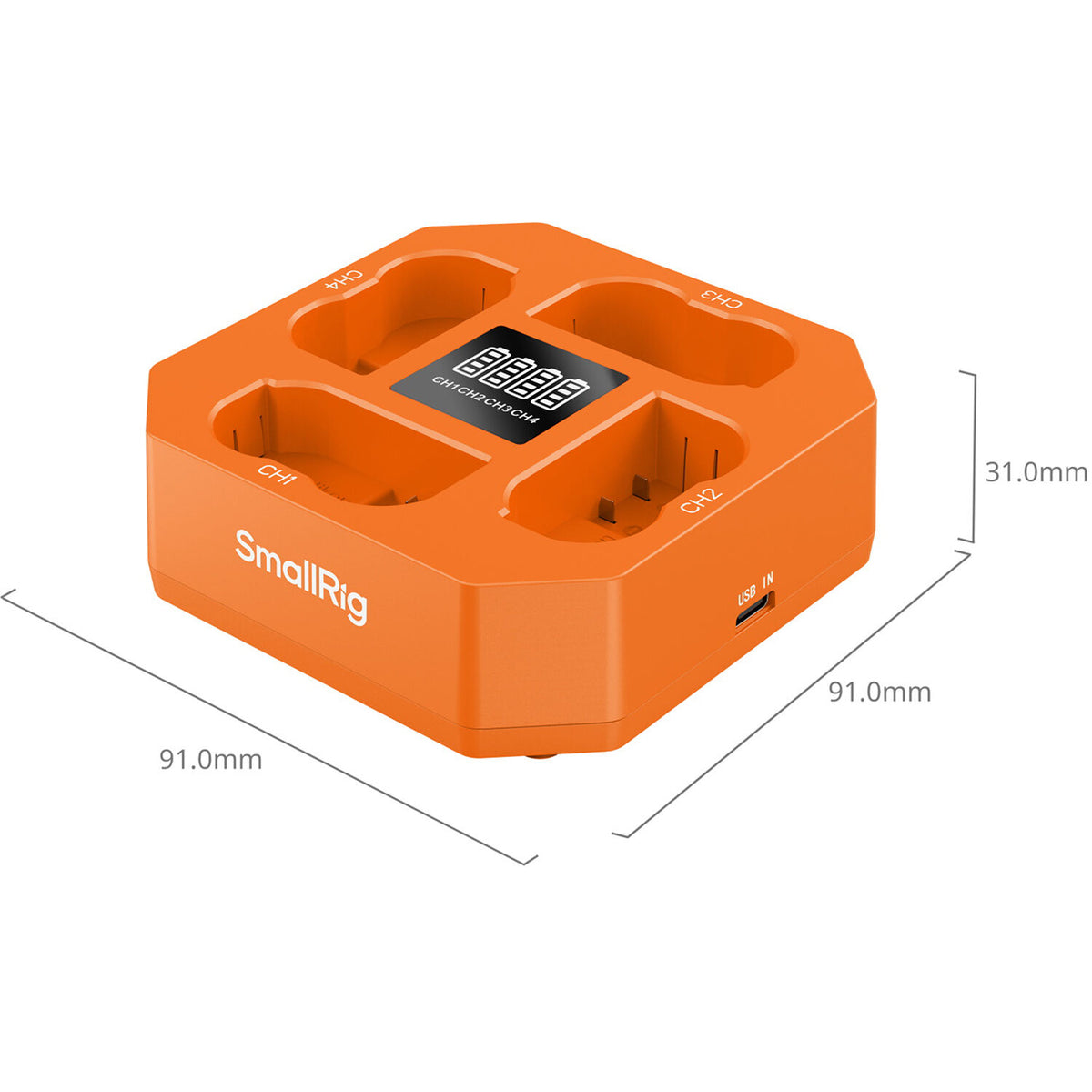 Cargador SmallRig EN-EL15C Four-Channel - vista trasera