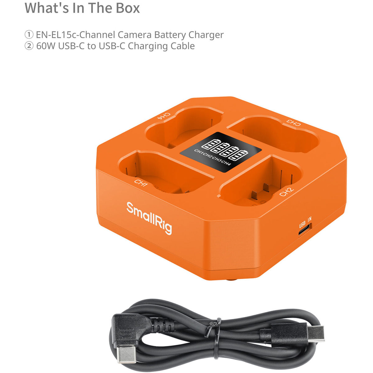 Cargador SmallRig EN-EL15C Four-Channel - detalle