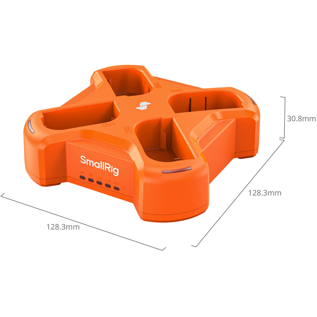 Cargador SmallRig LP-E6NH 4-Channel Camera - vista lateral