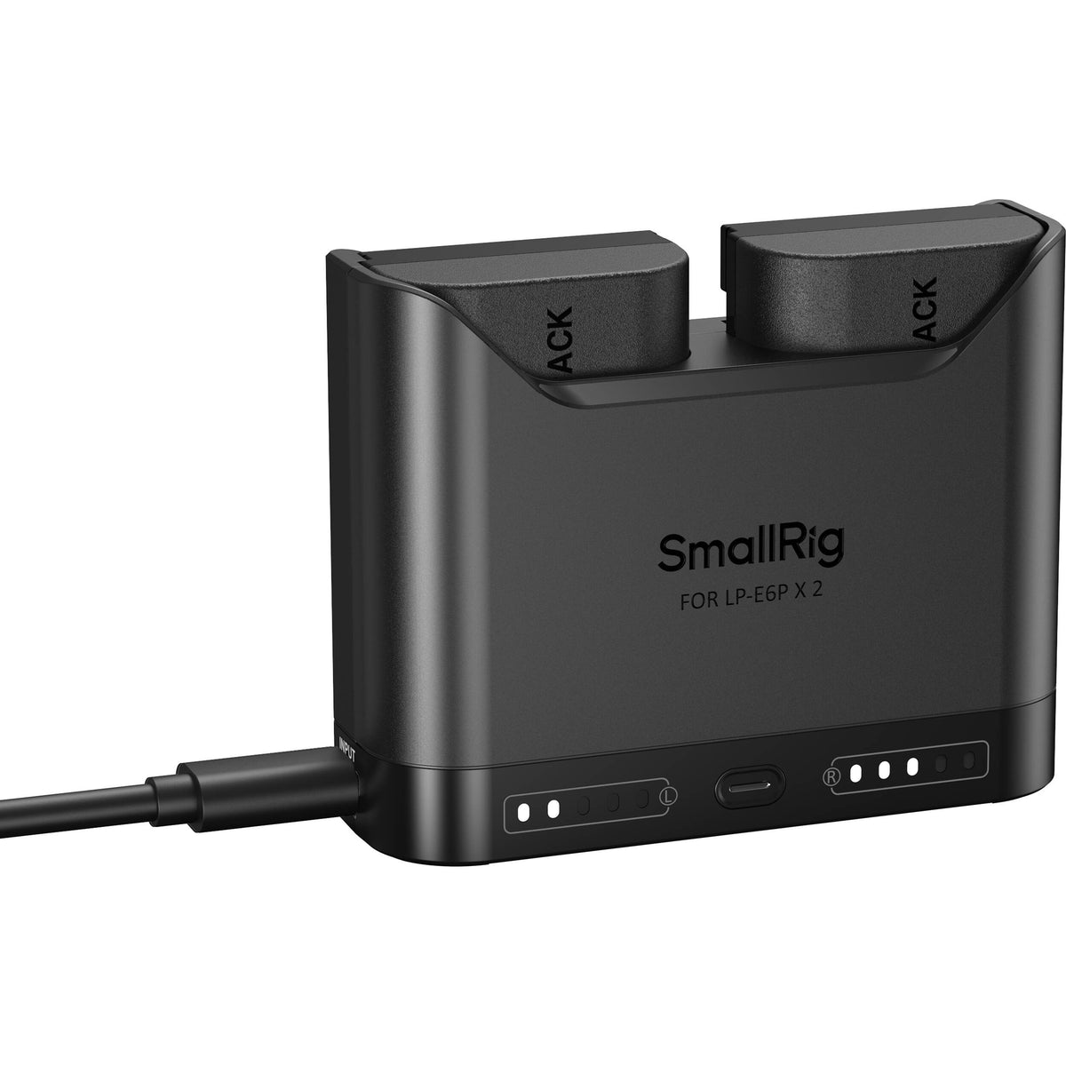 Cargador SmallRig LP-E6P Camera Double Bay - vista lateral