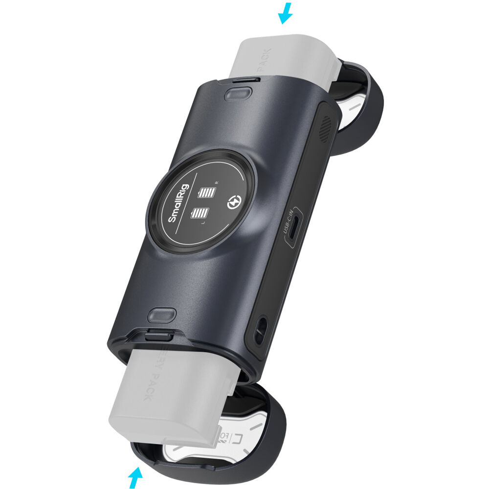 Cargador SmallRig LP-E6P Portable 2 bahías Case - vista frontal