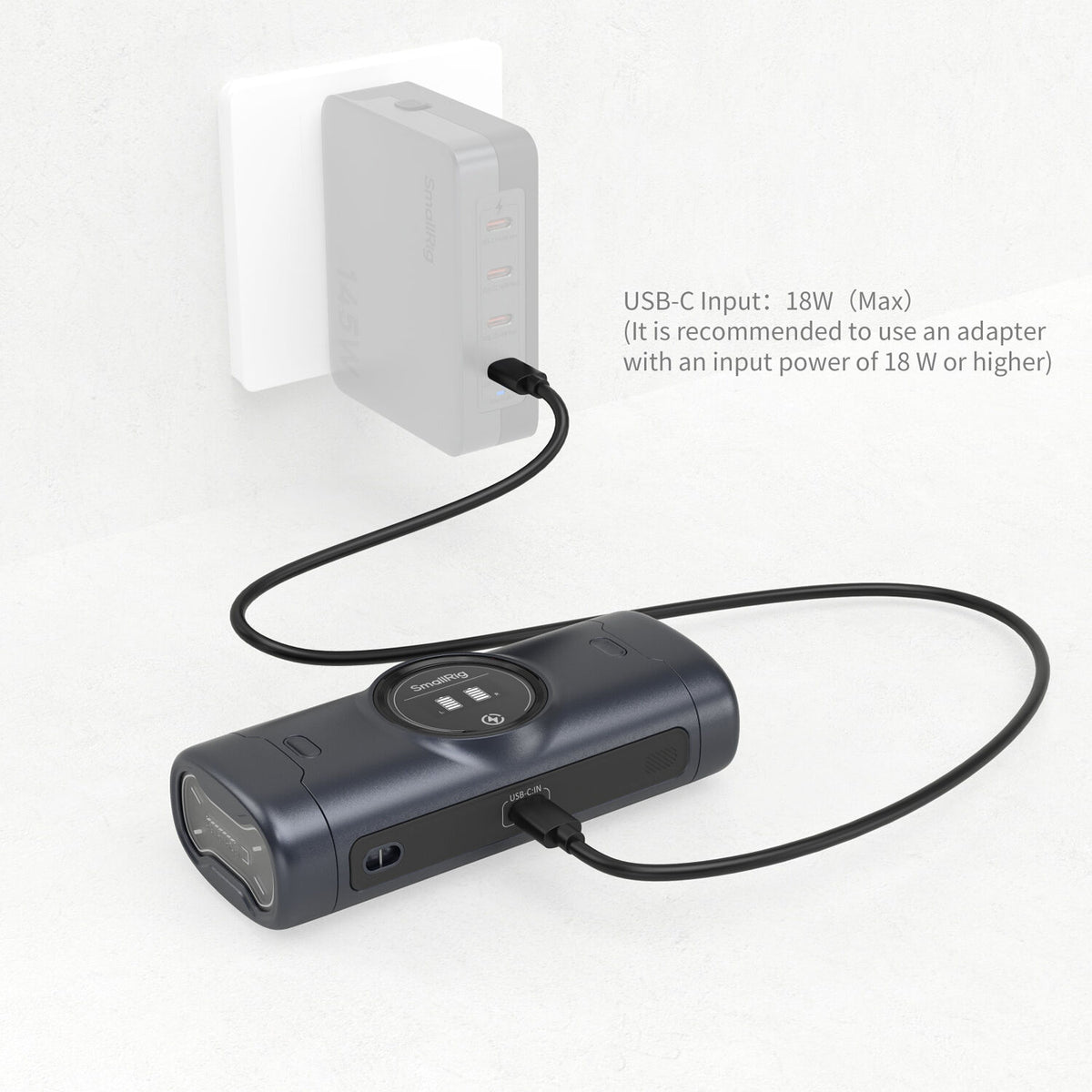 Cargador SmallRig LP-E6P Portable 2 bahías Case - vista trasera