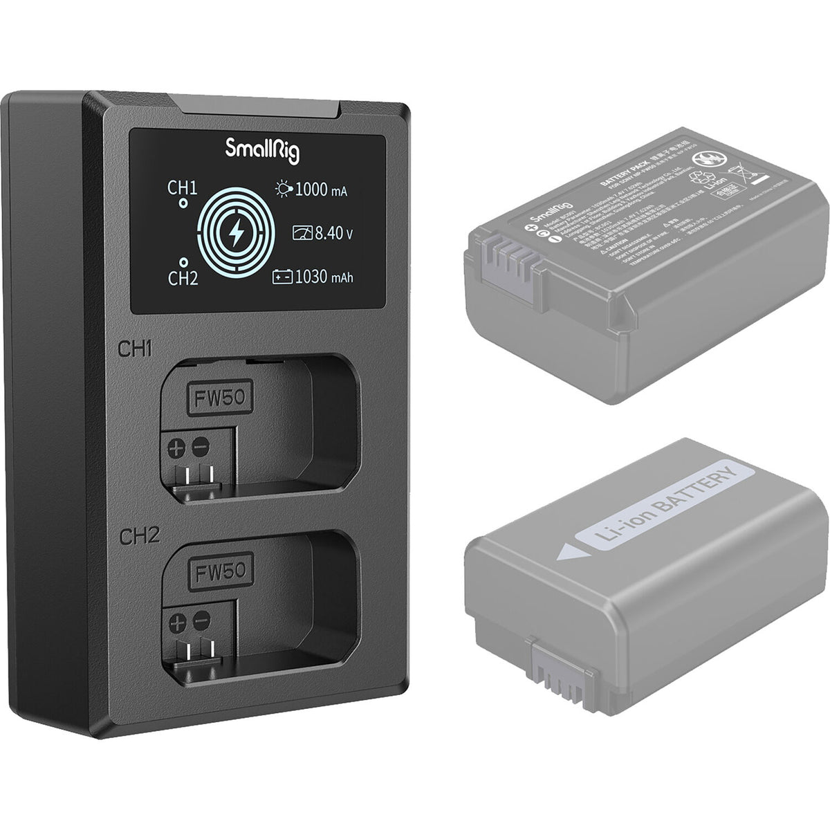Cargador SmallRig NP-FW50 Camera - vista trasera