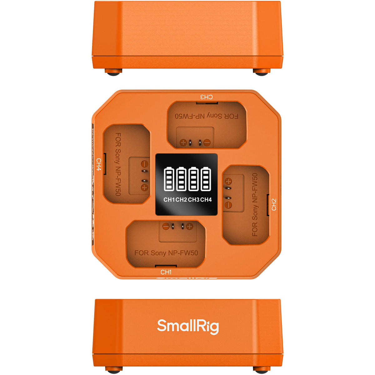 Cargador SmallRig NP-FW50 Four-Channel - vista frontal