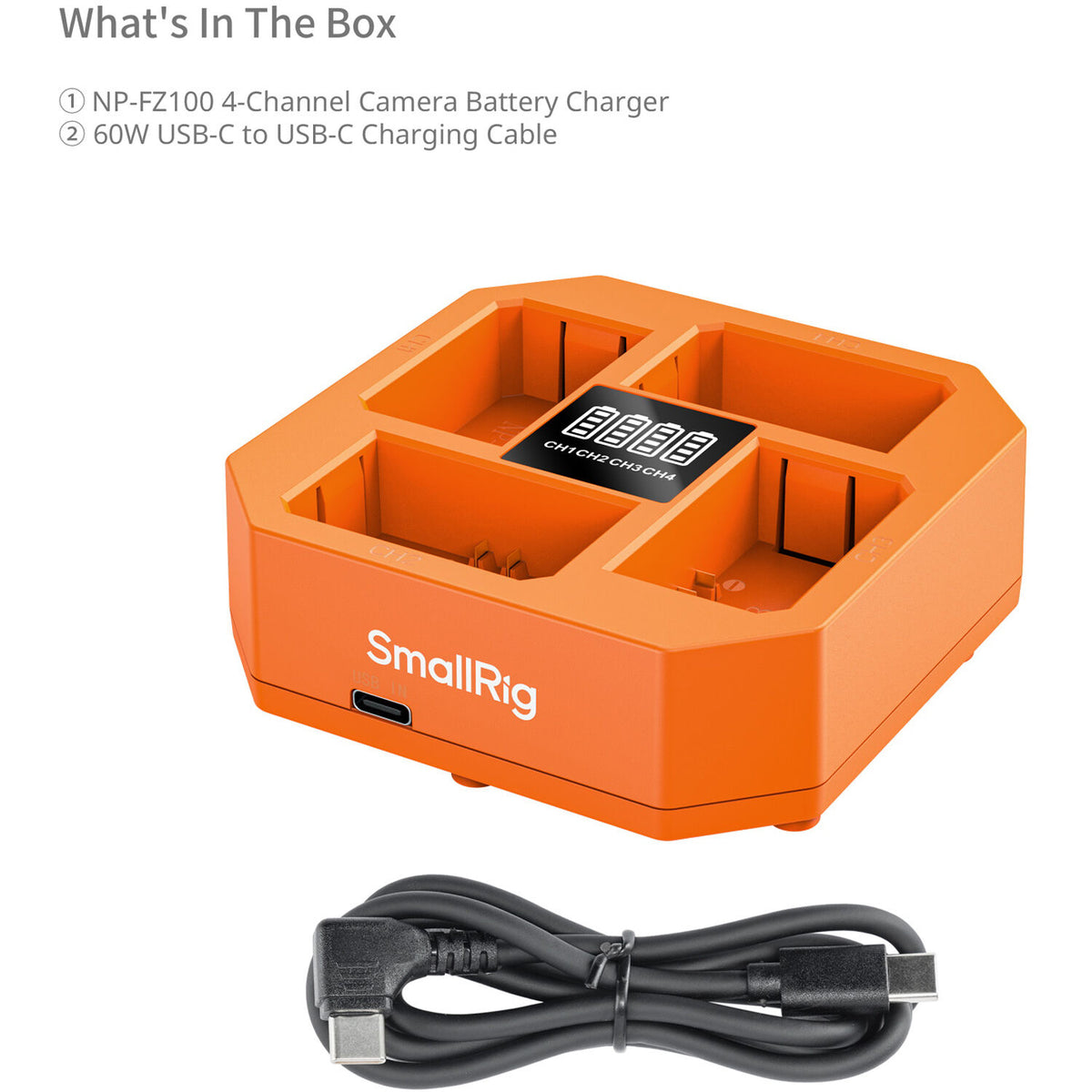 Cargador SmallRig NP-FZ100 4-Channel Camera - en uso