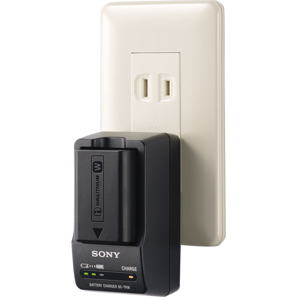 Cargador Sony BC-TRW W Series (Negro) - vista lateral