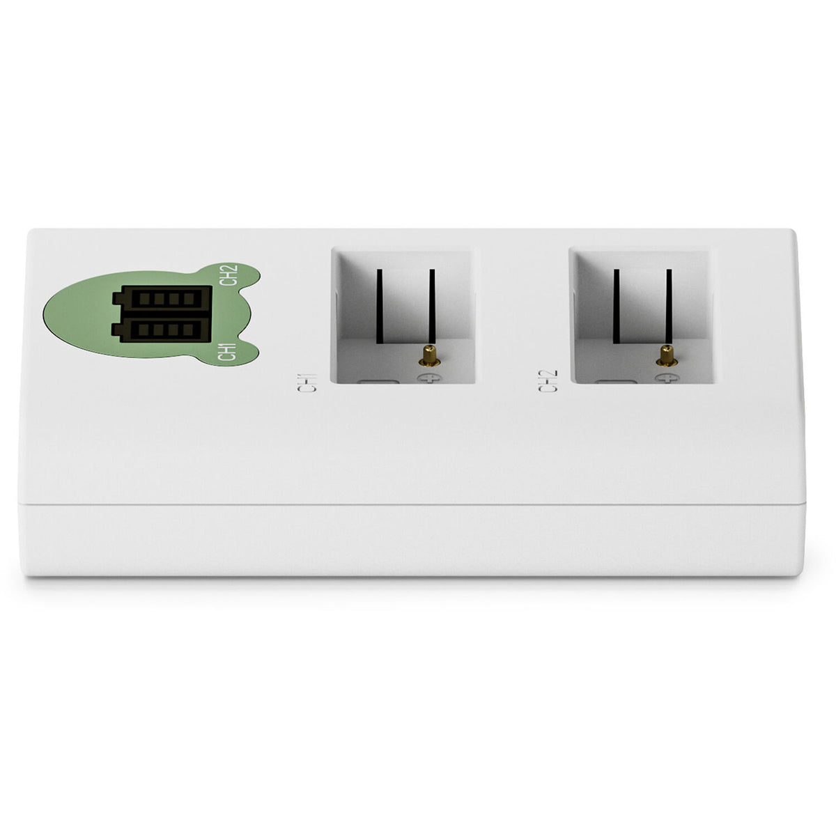 Cargador Tilta 2-Channel para NP-W126S (Ash Green) - vista frontal