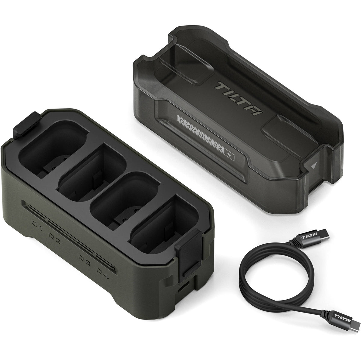 Cargador Tilta Portable Charging Station para DMW-BLK22 - vista lateral