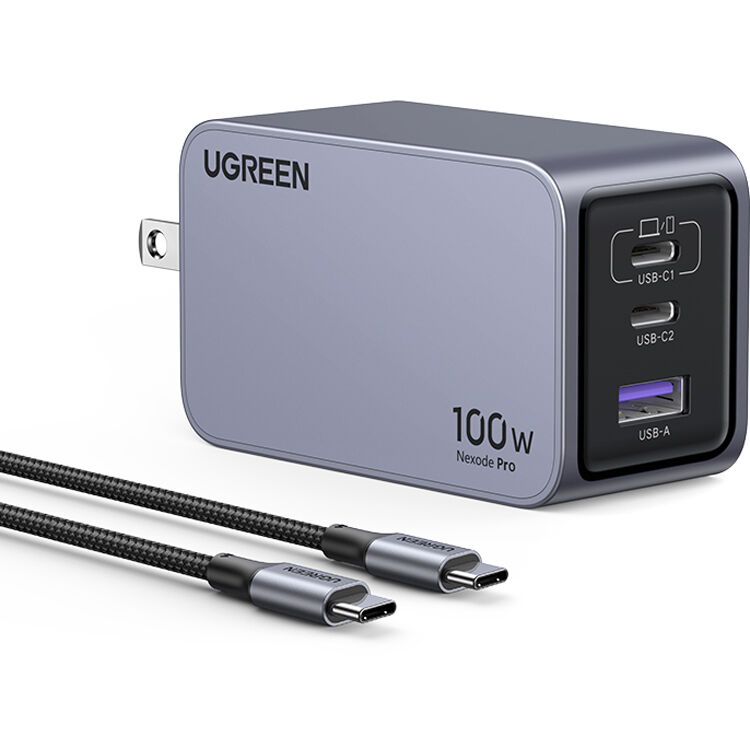 Cargador UGreen Nexode 100W GaN Carga Rapida - vista principal
