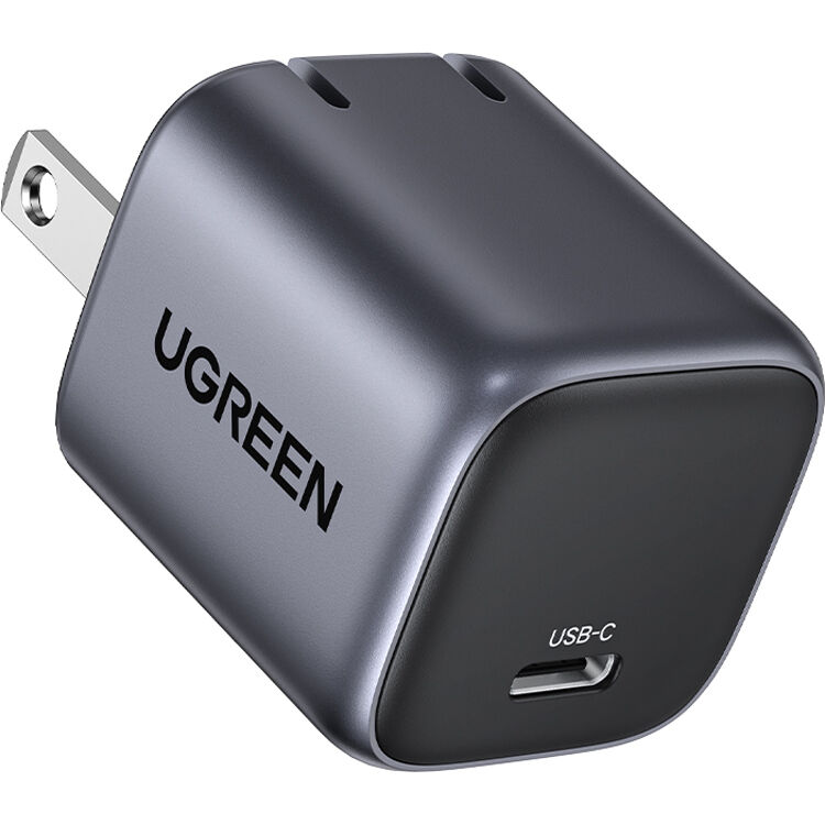 Cargador UGreen USB-C GaN 30W Carga Rápida Negro - vista principal