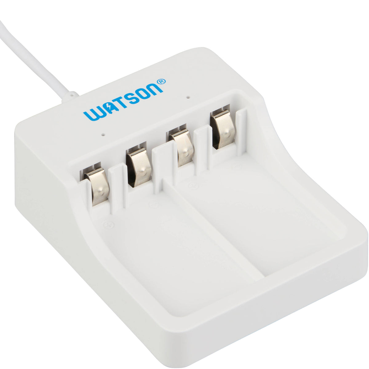 Cargador Watson 2 bahías USB-C para 9V recargables - vista frontal