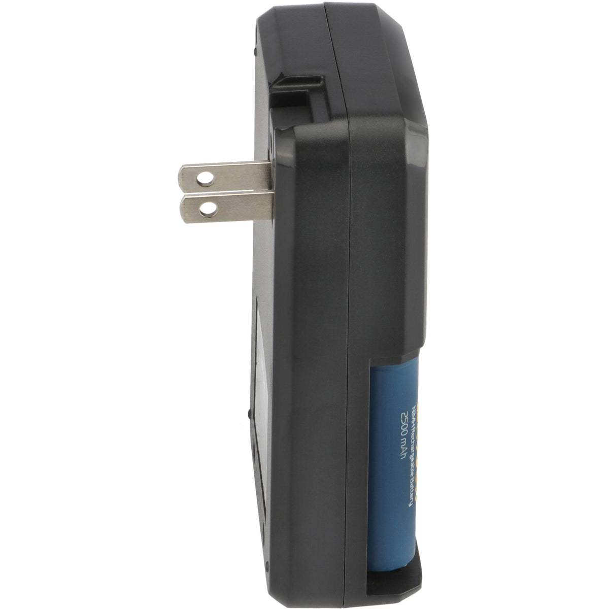 Cargador Watson 4 bahías para AA/AAA con 4-Pack AA NiMH recargables - vista lateral
