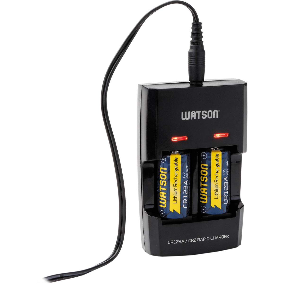 Cargador Watson Dual rápido para 3.7V CR123A y CR2 Lithium con 2 CR123A - vista principal