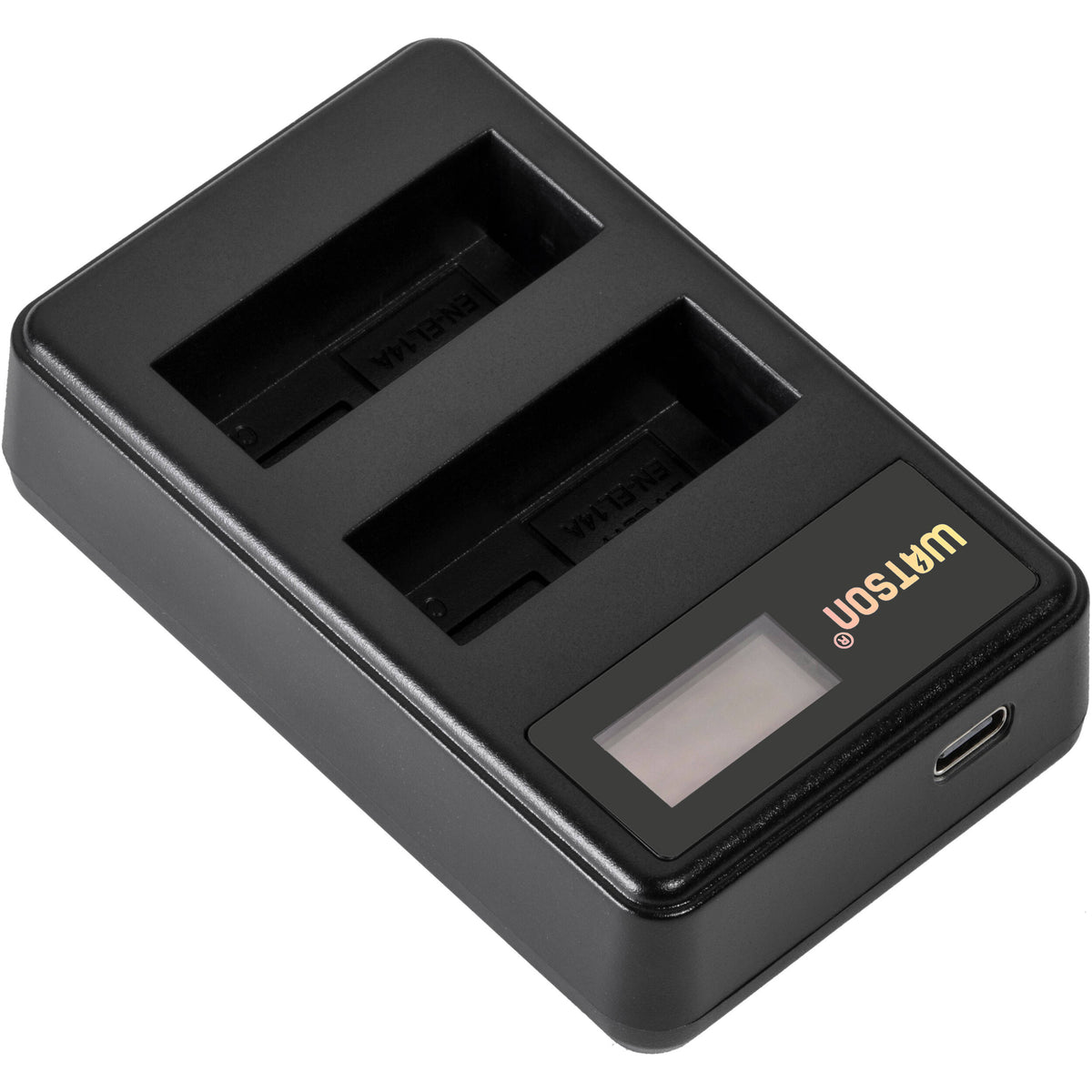 Cargador Watson Mini Duo USB-C para Nikon EN-EL14 - vista frontal