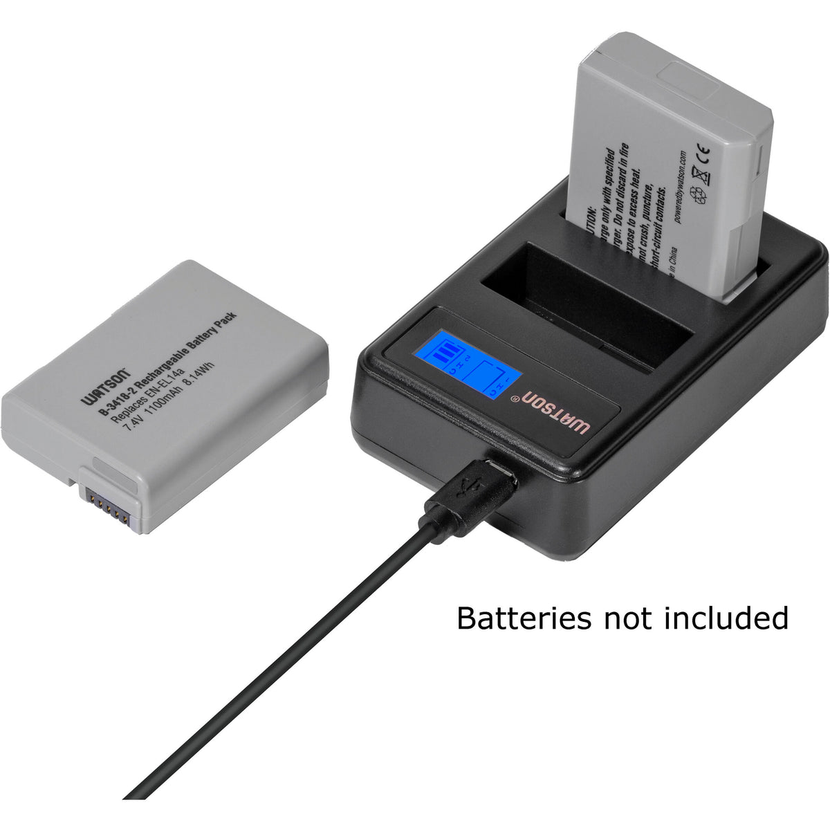 Cargador Watson Mini Duo USB-C para Nikon EN-EL14 - detalle