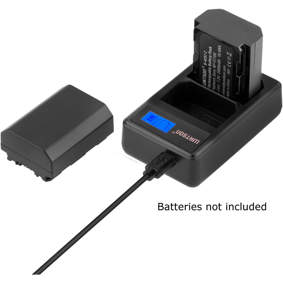 Cargador Watson Mini Duo USB-C para Sony NP-FZ100 - detalle