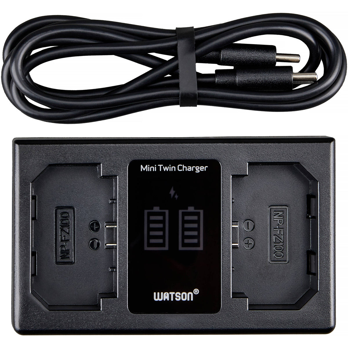 Cargador Watson Mini Twin para NP-FZ100 - contenido de la caja