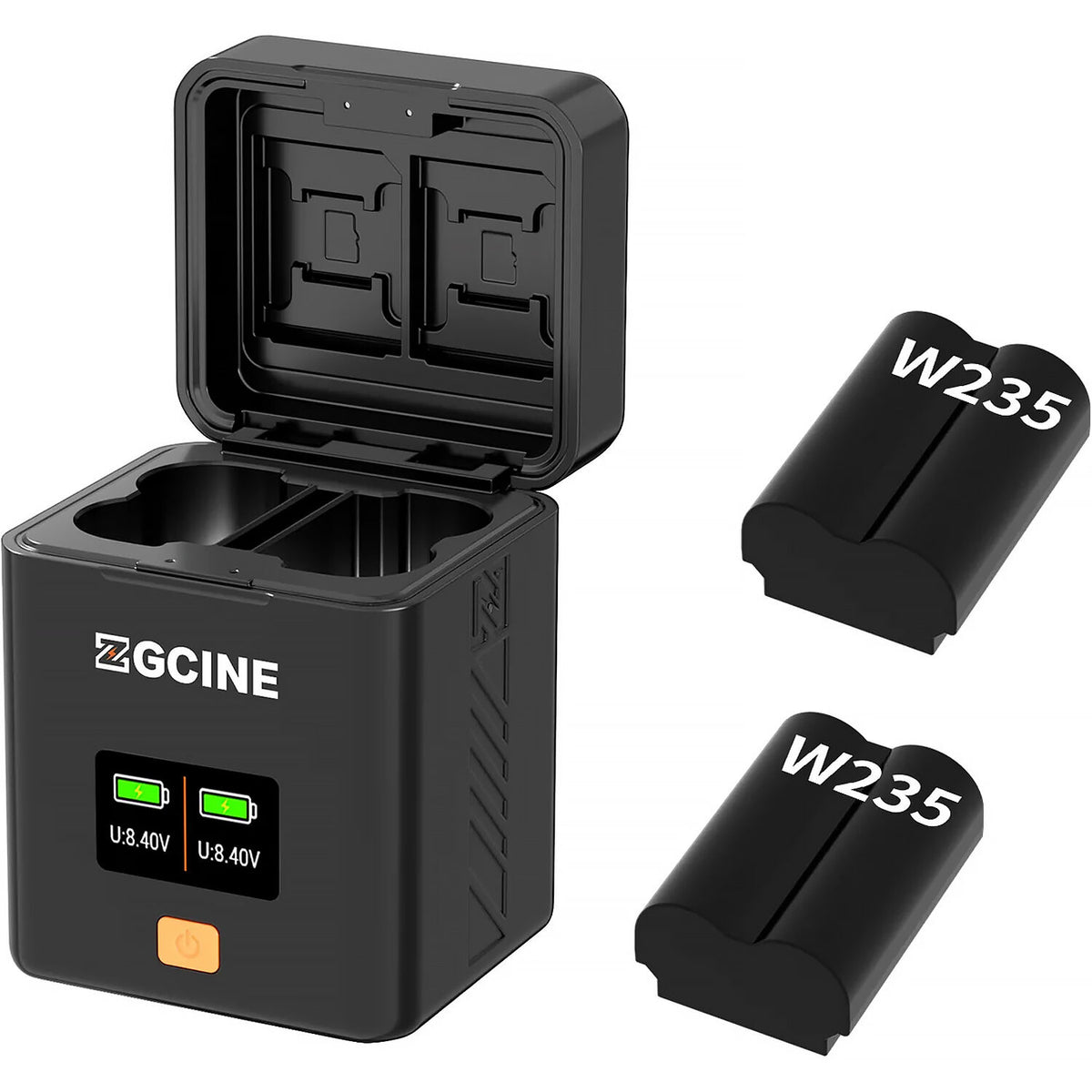 Cargador ZGCINE Fast Dual para FUJIFILM NP-W235 - vista frontal