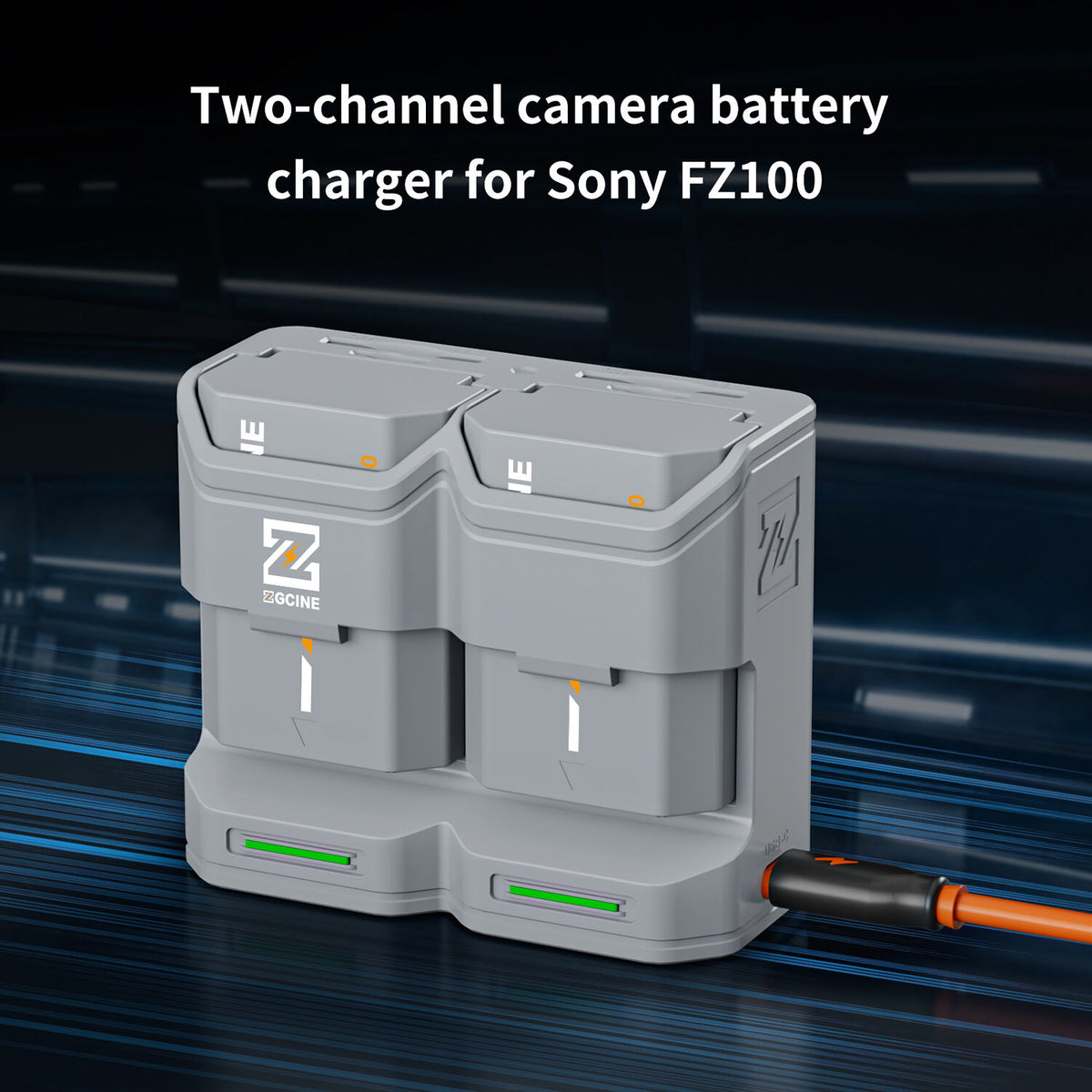 Cargador ZGCINE PC2-FZ100 Travel Charging Case para NP-FZ100 (Gray) - contenido de la caja