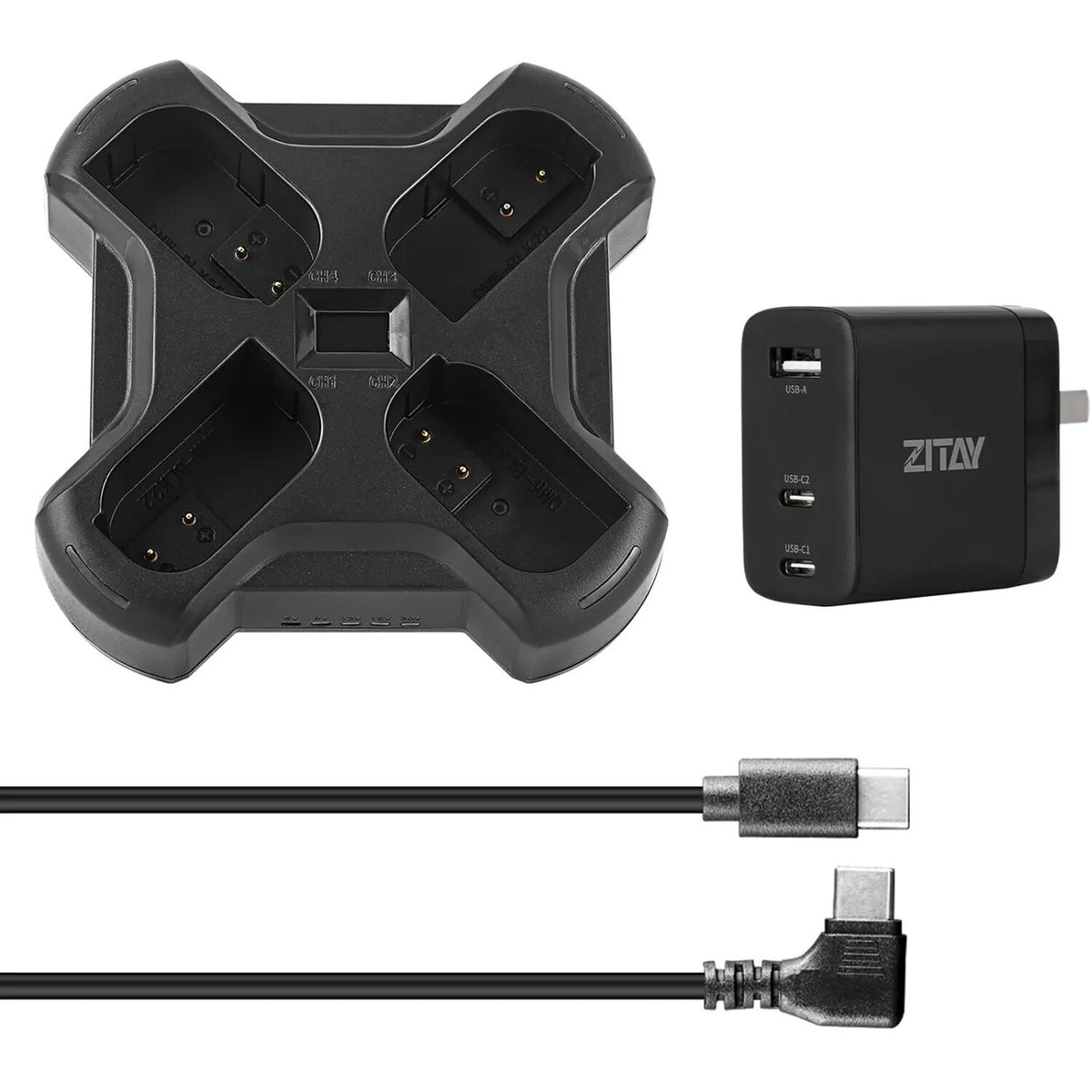Cargador ZITAY DMW-BLK22 Fast 4-Channel Kit - vista principal