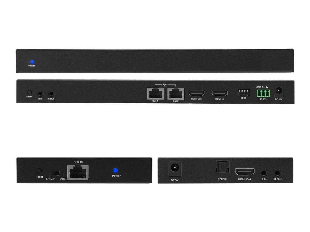 Conmutador AV SIIG 1x2 HDMI Splitter Over Cat6/7 Extender - vista 4