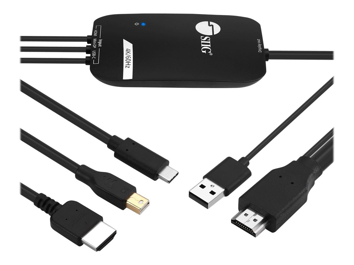 Conmutador AV SIIG 3x1 HDMI 4K Multi format Presentation Switcher - vista 3