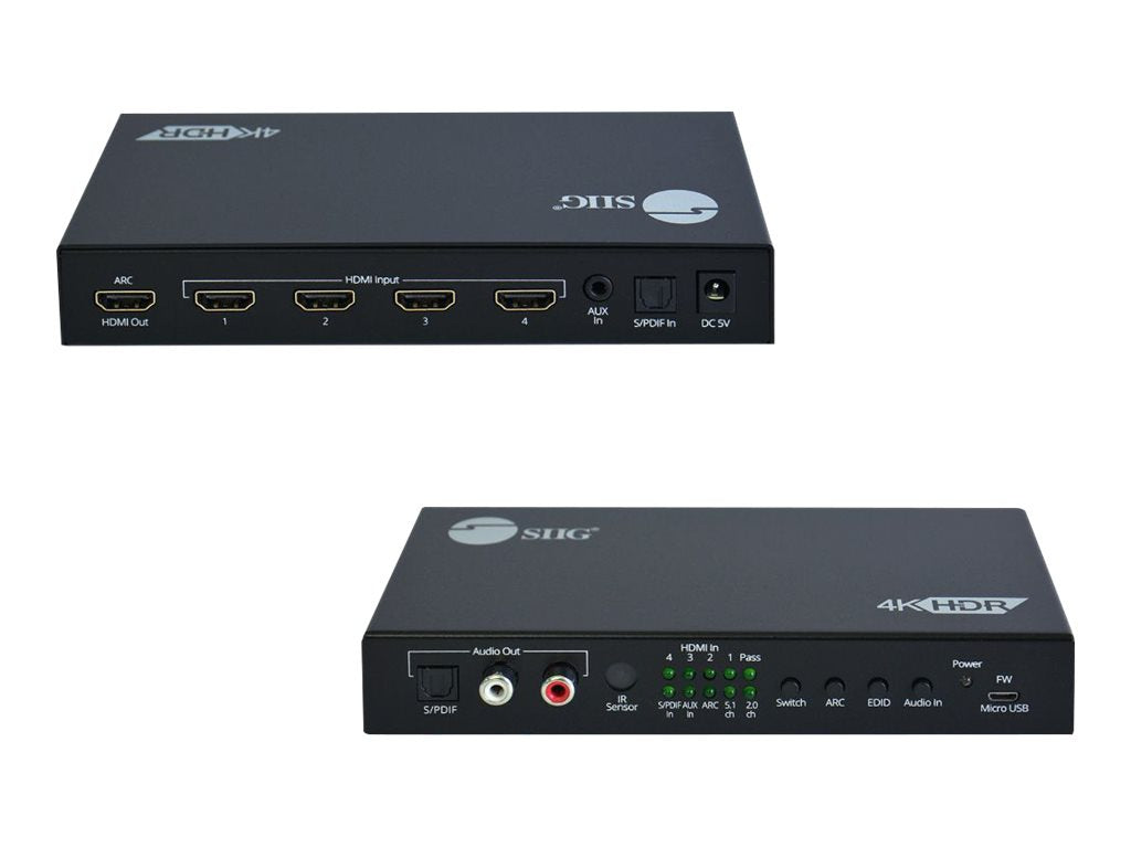 Conmutador AV SIIG 4x1 HDMI 2.0 4K 60Hz Switch - vista 3