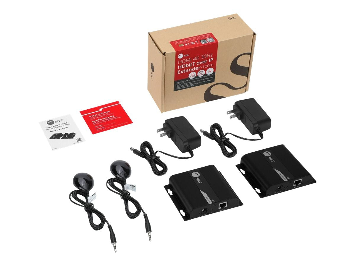 Conmutador AV SIIG HDMI 4K30Hz HDbitT over IP Extender - vista 2