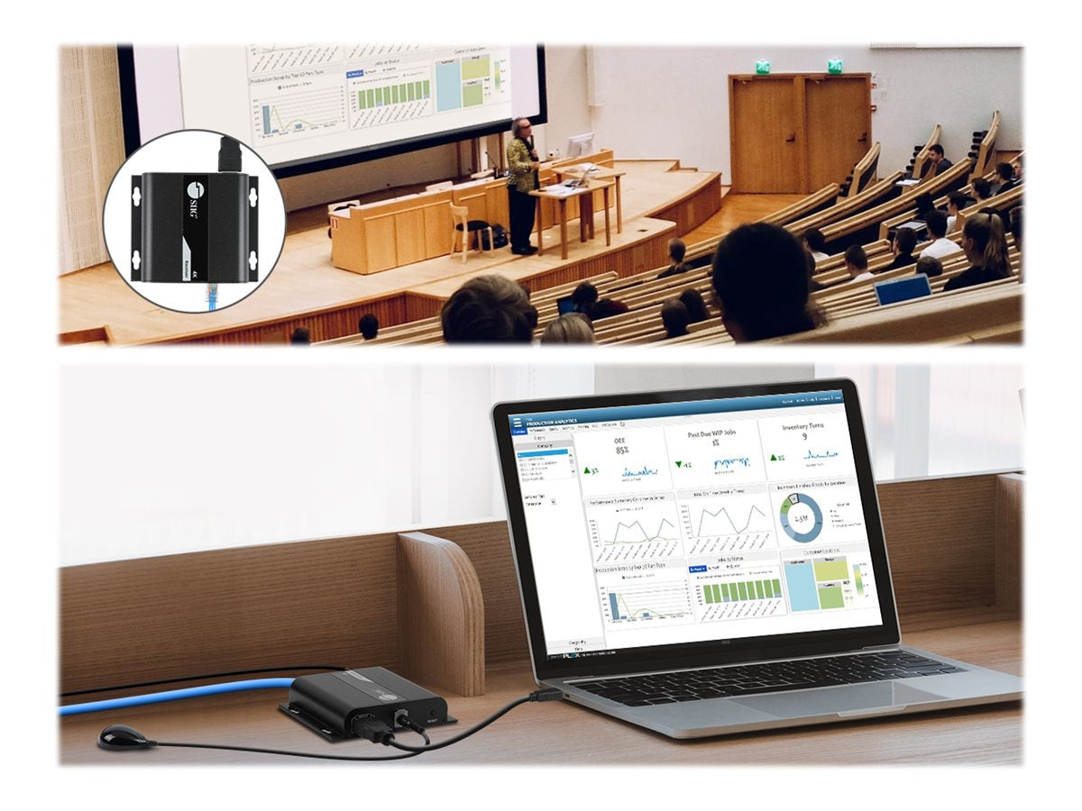 Conmutador AV SIIG HDMI 4K30Hz HDbitT over IP Extender - vista 3