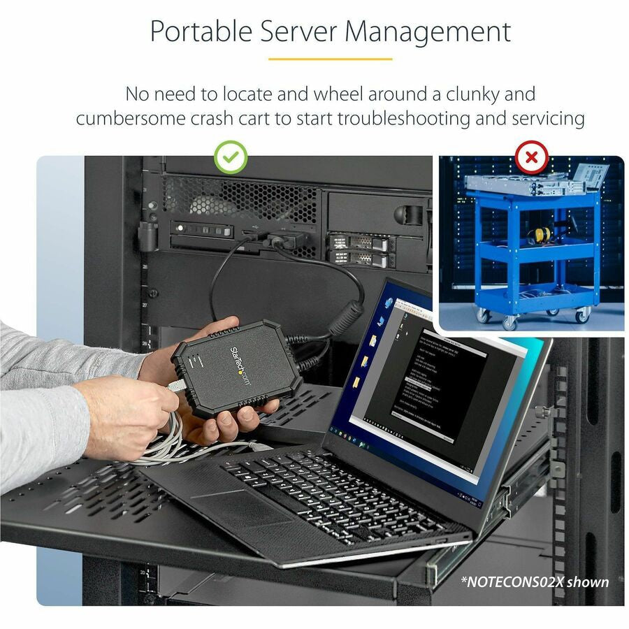 Conmutador KVM StarTech.com StarTech KVM Console to USB 2.0 Portable Laptop Crash Cart Adapter - vista 4