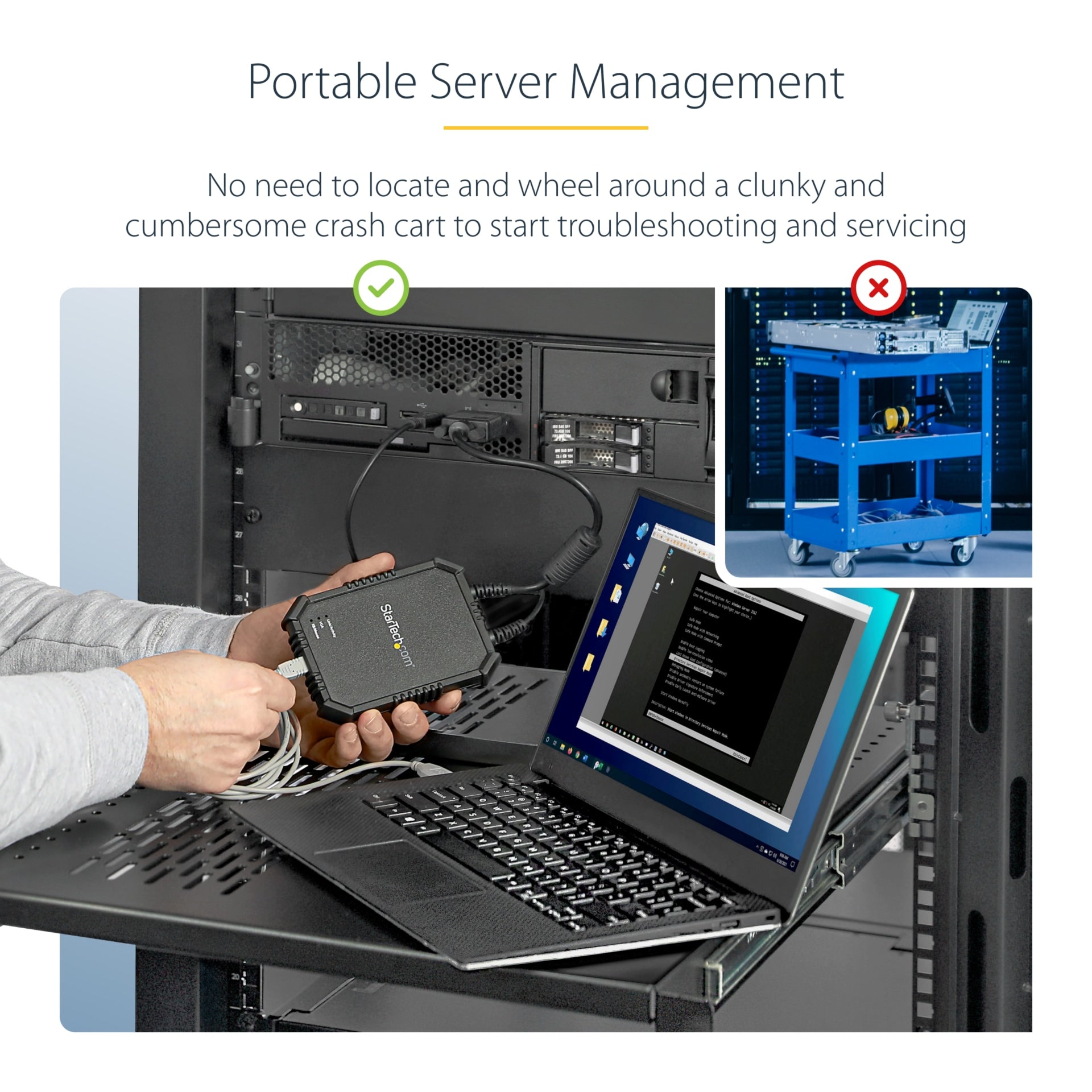 Conmutador KVM StarTech.com StarTech Laptop to Server KVM Console - vista 4
