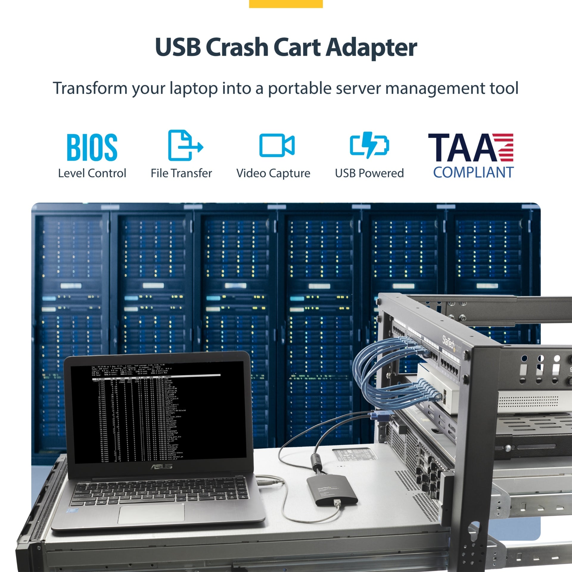 Conmutador KVM StarTech.com StarTech Portable Laptop Crash Cart Adapter - vista 2
