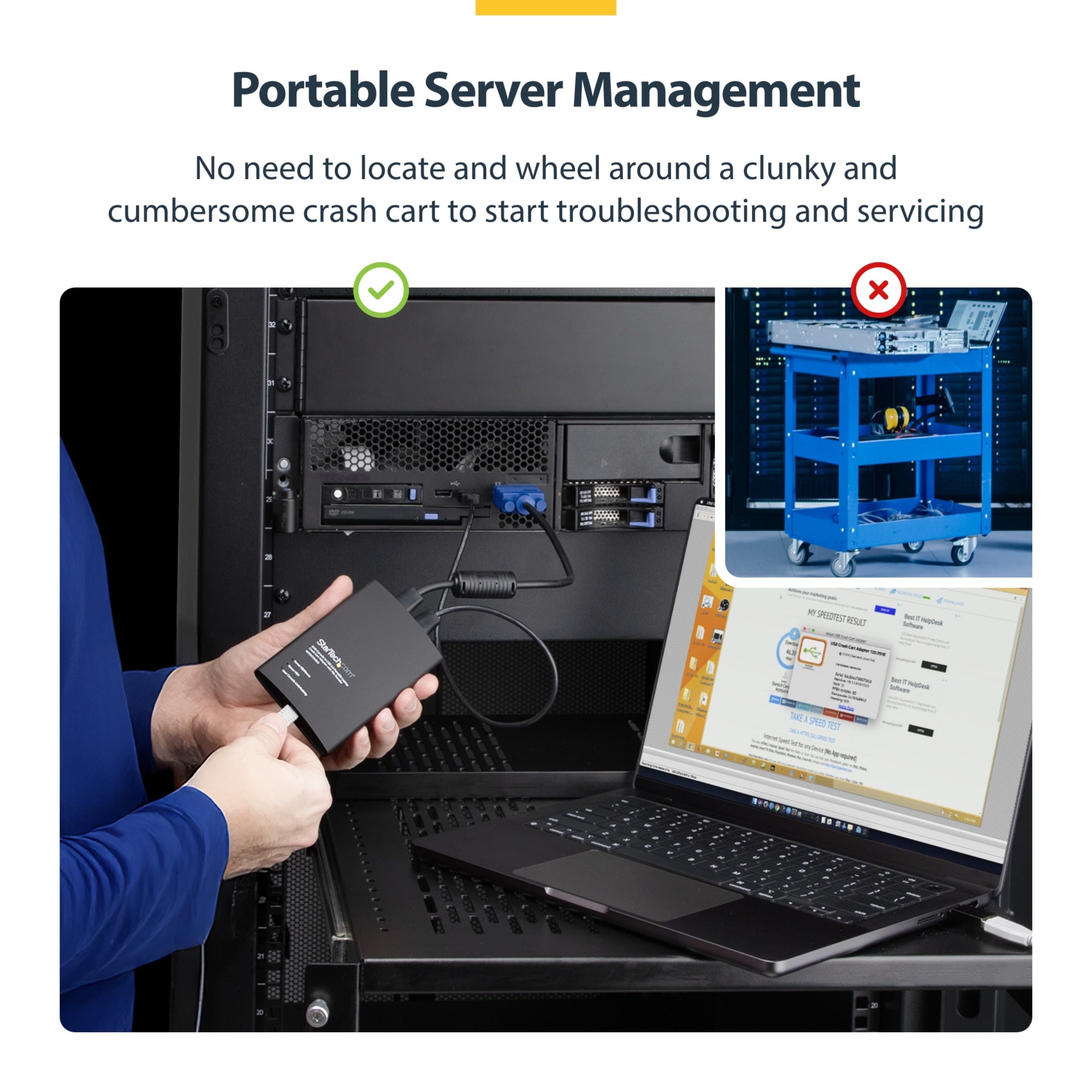 Conmutador KVM StarTech.com StarTech Portable Laptop Crash Cart Adapter - vista 4