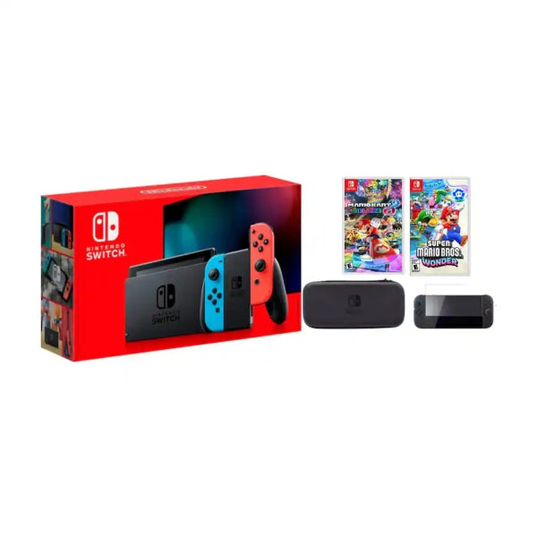 consola-nintendo-switch-super-mario-bros-wonder-mario-kart-8-deluxe-bundle-32gb-62-720p-1080p-tv-con-accesorios-neon-blueneon-red