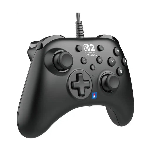 control-gaming-cableado-hori-horipad-turbo-con-botones-programables-para-nintendo-switch-2-switch-y-oled-negro