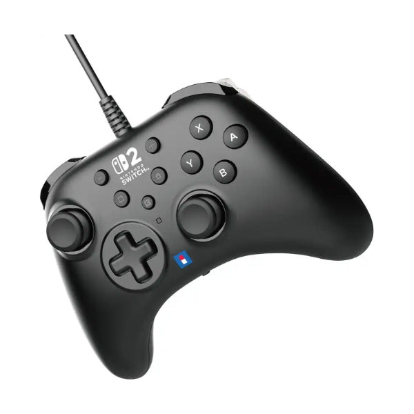 control-gaming-cableado-hori-horipad-turbo-con-botones-programables-para-nintendo-switch-2-switch-y-oled-negro