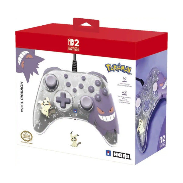 control-gaming-cableado-hori-horipad-turbo-gengar-y-mimikyu-pokemon-con-botones-programables-para-nintendo-switch-2-gris