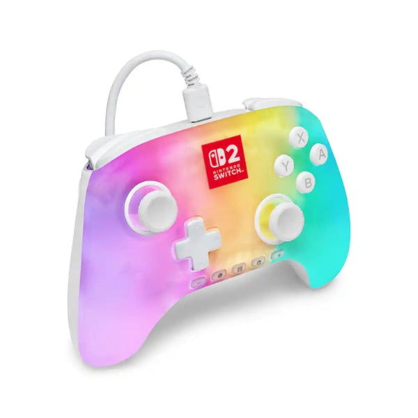 control-gaming-cableado-powera-advantage-lumectra-rgb-con-sticks-hall-effect-para-nintendo-switch-2-blanco