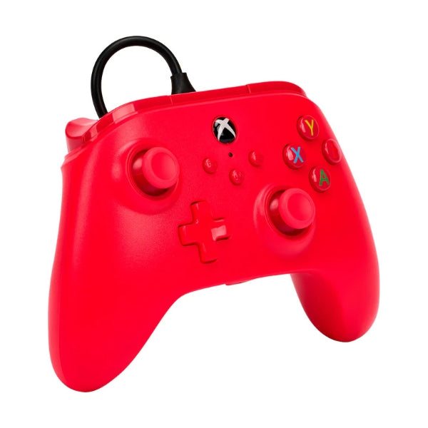 control-gaming-cableado-powera-con-vibracion-para-xbox-series-xs-xbox-one-y-pc-rojo