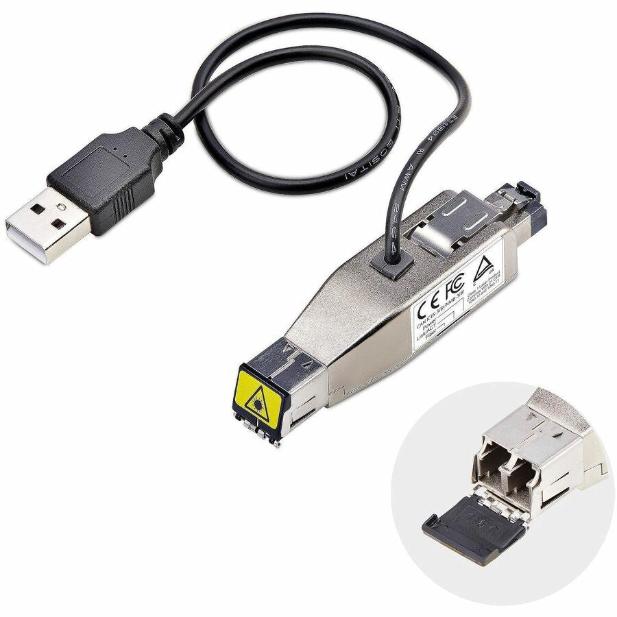 Convertidor de Medios StarTech.com StarTech Gigabit Fiber to RJ45 Ethernet Media Converter Dongle - vista 1