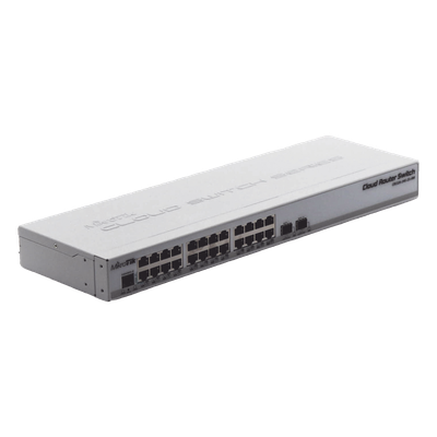 Switch Sistema Operativo Dual 24 Puertos Gigabit Mikrotik CRS32624G2S+RM