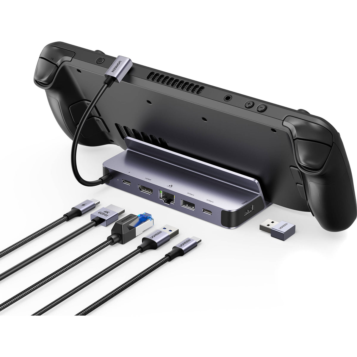 Docking Station UGREEN 6 en 1 para Steam Deck con HDMI 4K 60Hz - vista frontal