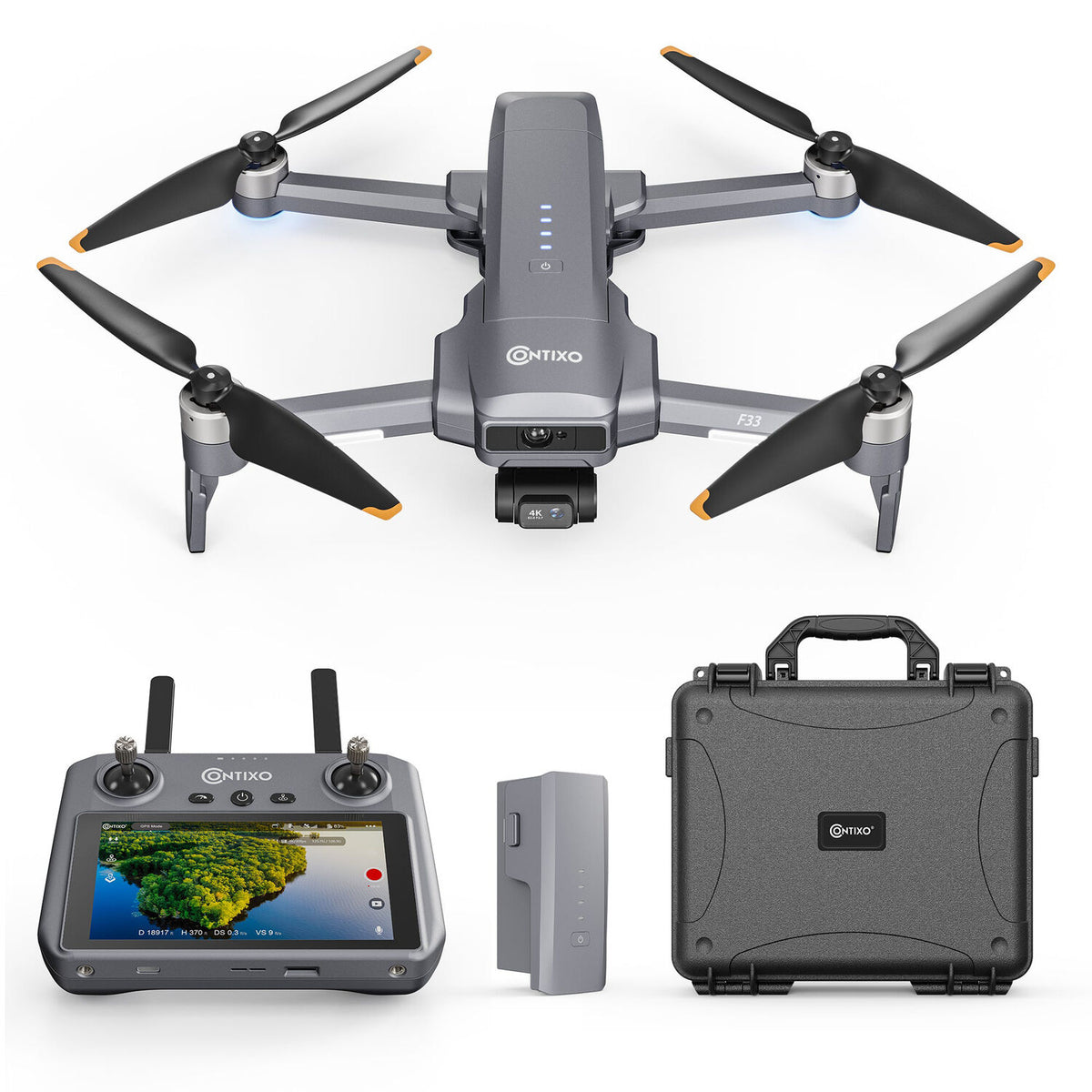 Dron Contixo F33 Vortex 4K con Control de Pantalla Táctil