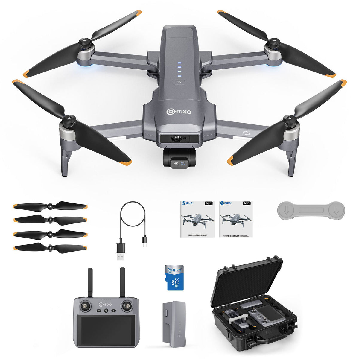 Dron Contixo F33 Vortex 4K con Control de Pantalla Táctil