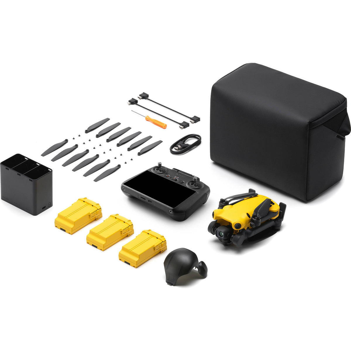 Dron SKYROVER X1 Fly More Combo con Control de Pantalla Amarillo