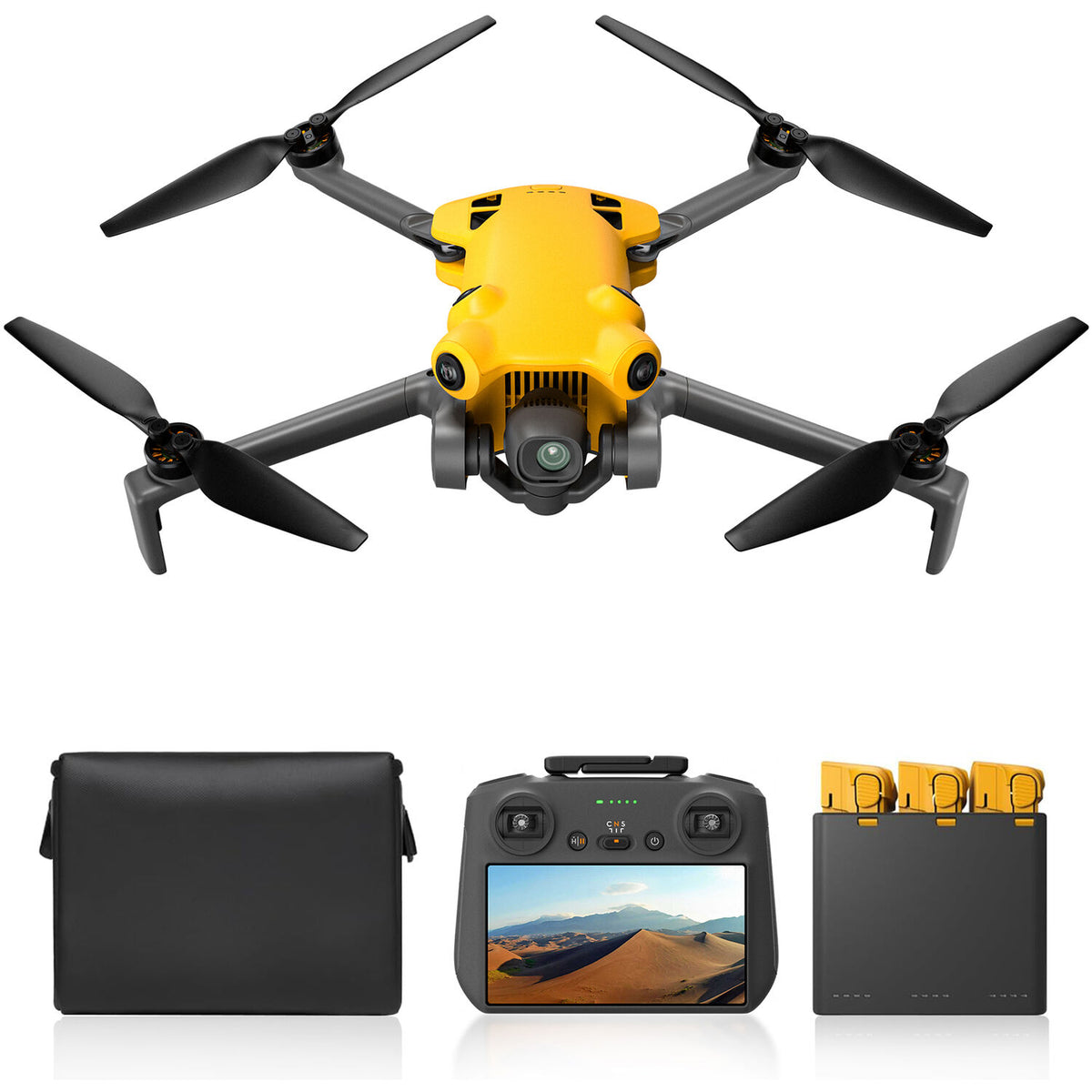 Dron SKYROVER X1 Fly More Combo con Control de Pantalla Amarillo