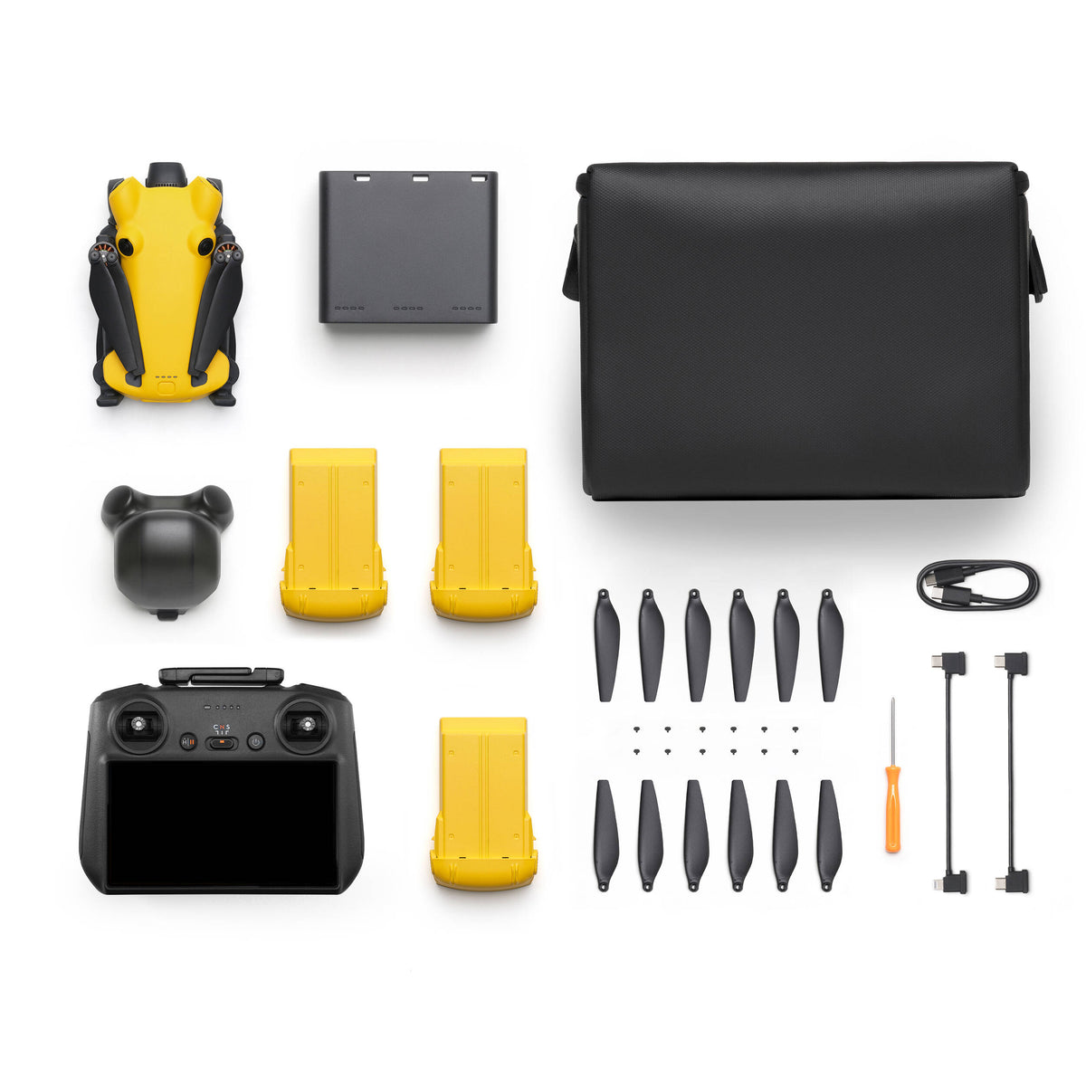 Dron SKYROVER X1 Fly More Combo con Control de Pantalla Amarillo