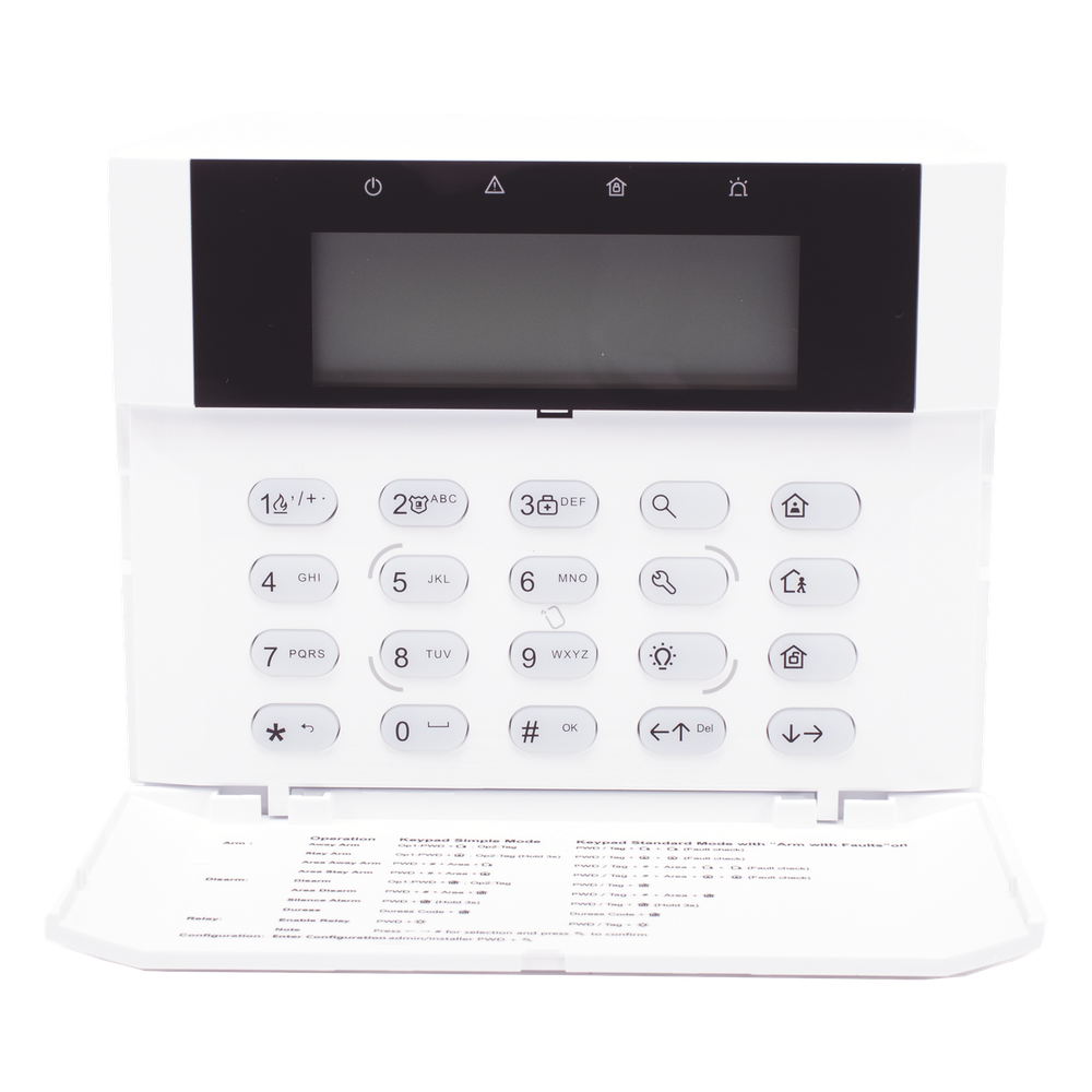 Teclado LCD con Lector de tag integrado Hikvision DS-PK1-LRT-HWB