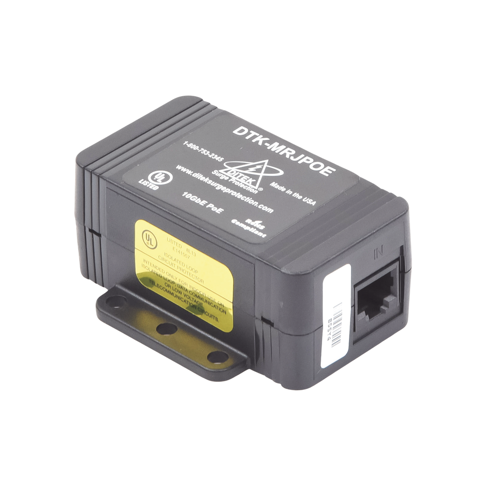 Protector Contra Sobretensiones para Equipos PoE Ditek DTK-MRJPOE
