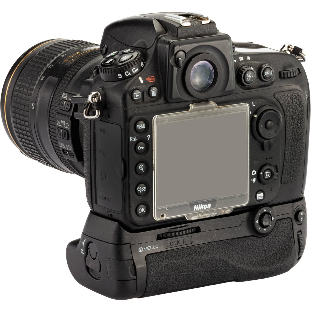 Empuñadura Vello BG-N7-2 para Nikon D810, D810A, D800 & D800E - en uso